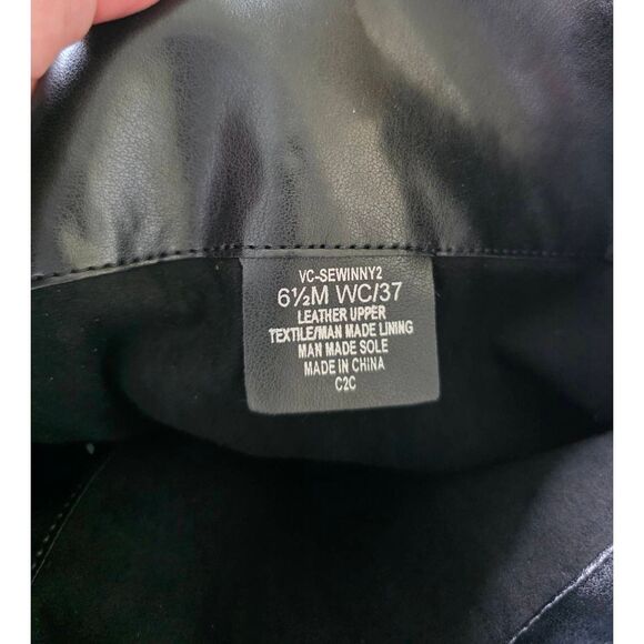 Vince Camuto The Knee High Boots Leather Size 6.5 Wide Calf Block Heel NEW - Picture 7 of 8